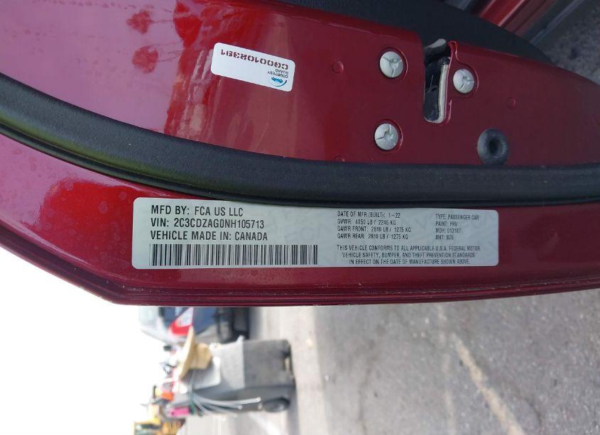 Photo 9 of 2022 Dodge Challenger SXT (VIN 2C3CDZAG0NH105713)