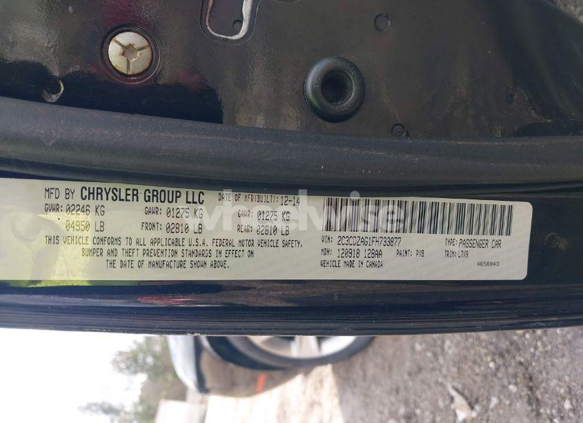 Photo 9 of 2015 Dodge Challenger SXT (VIN 2C3CDZAG1FH733877)