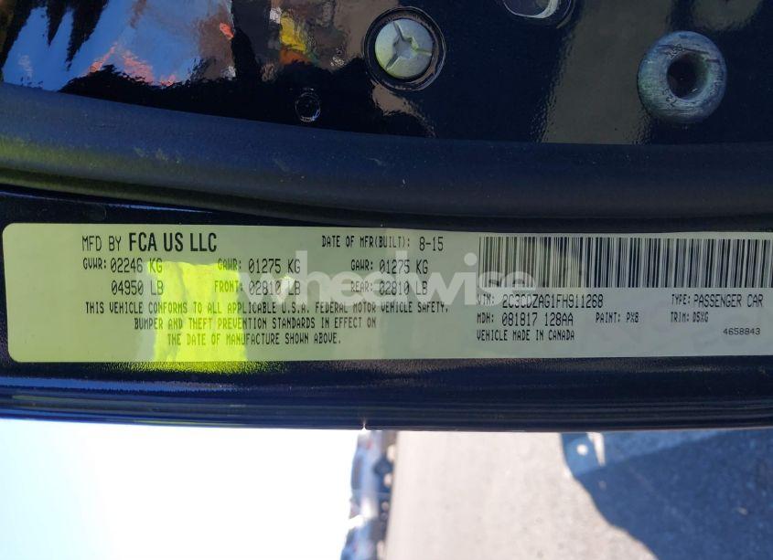 Photo 9 of 2015 Dodge Challenger SXT (VIN 2C3CDZAG1FH911268)