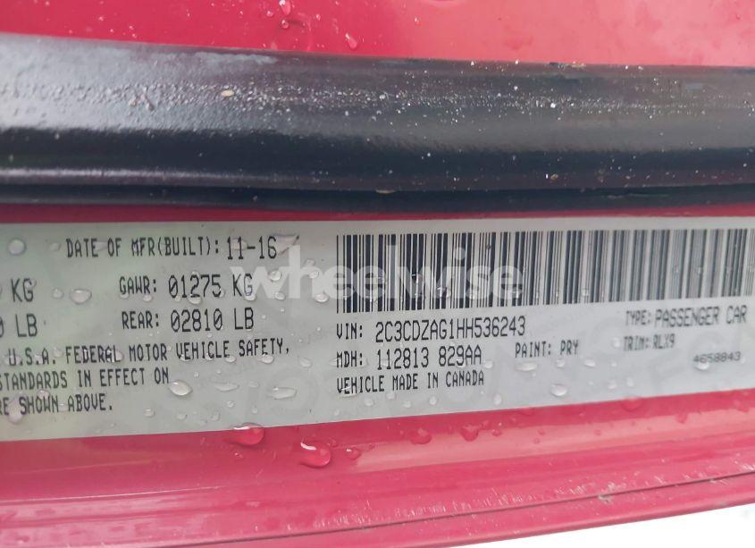 Photo 9 of 2017 Dodge Challenger SXT PLUS (VIN 2C3CDZAG1HH536243)