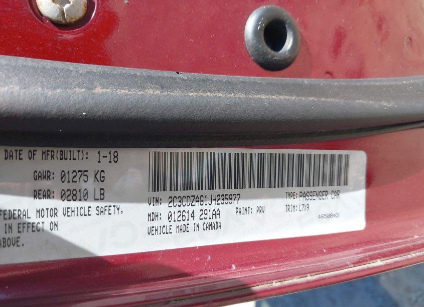 Photo 9 of 2018 Dodge Challenger SXT (VIN 2C3CDZAG1JH235977)