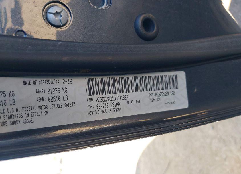 Photo 9 of 2018 Dodge Challenger SXT (VIN 2C3CDZAG1JH241827)