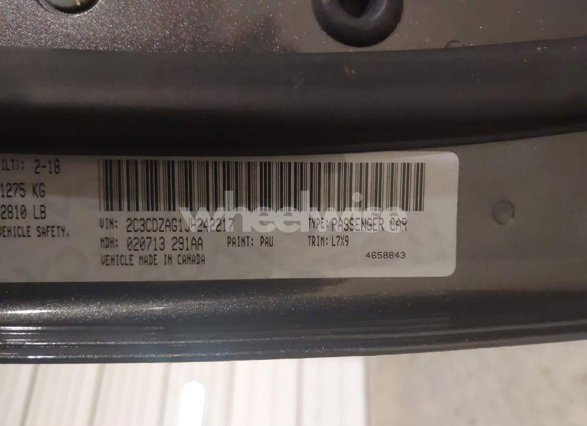 Photo 9 of 2018 Dodge Challenger SXT (VIN 2C3CDZAG1JH242217)