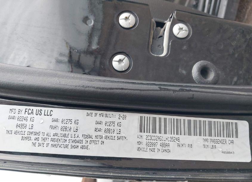 Photo 9 of 2020 Dodge Challenger SXT (VIN 2C3CDZAG1LH135249)