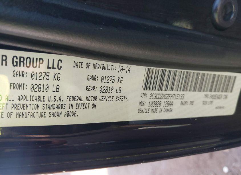 Photo 9 of 2015 Dodge Challenger SXT (VIN 2C3CDZAG2FH715193)