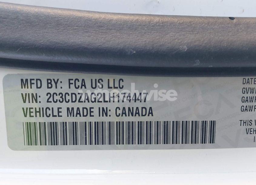 Photo 9 of 2020 Dodge Challenger SXT (VIN 2C3CDZAG2LH174447)