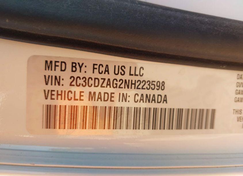 Photo 9 of 2022 Dodge Challenger SXT (VIN 2C3CDZAG2NH223598)