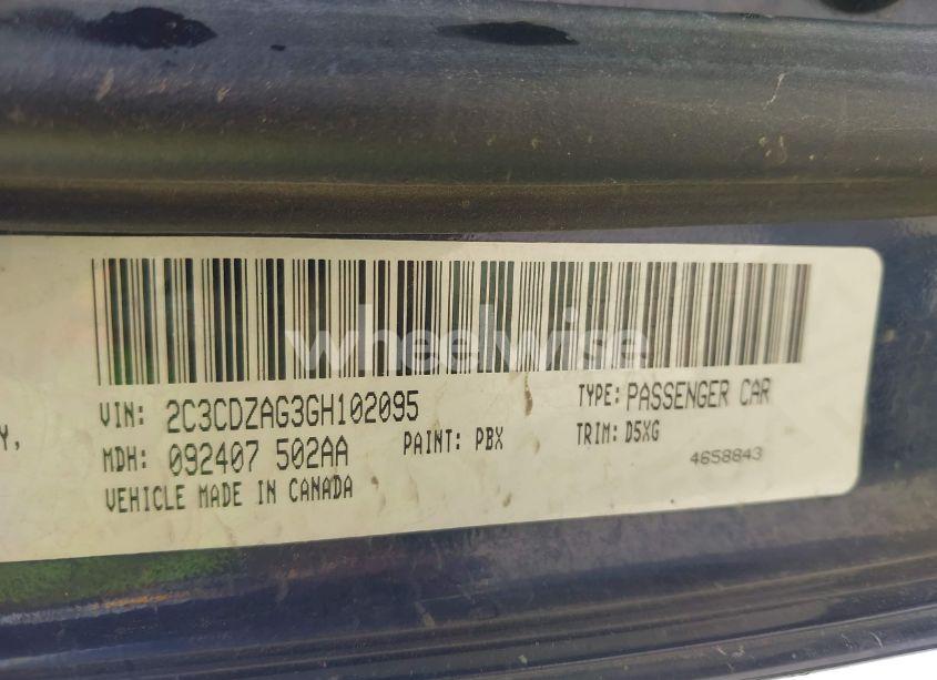 Photo 9 of 2016 Dodge Challenger SXT (VIN 2C3CDZAG3GH102095)