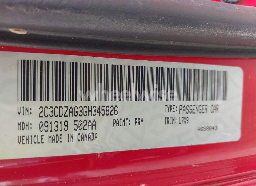 Photo 9 of 2016 Dodge Challenger SXT (VIN 2C3CDZAG3GH345826)