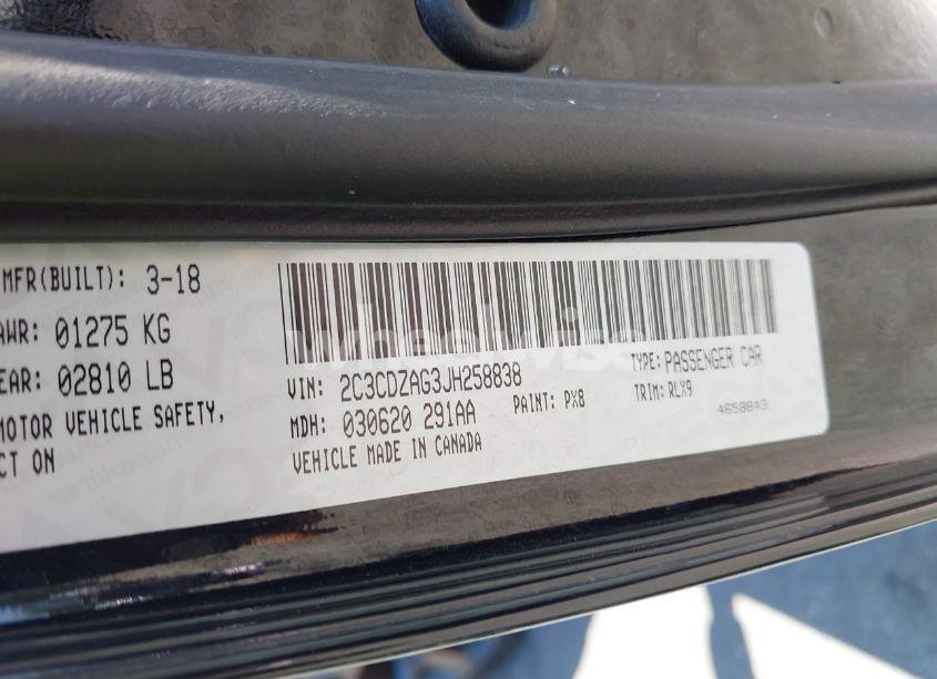 Photo 9 of 2018 Dodge Challenger SXT PLUS (VIN 2C3CDZAG3JH258838)