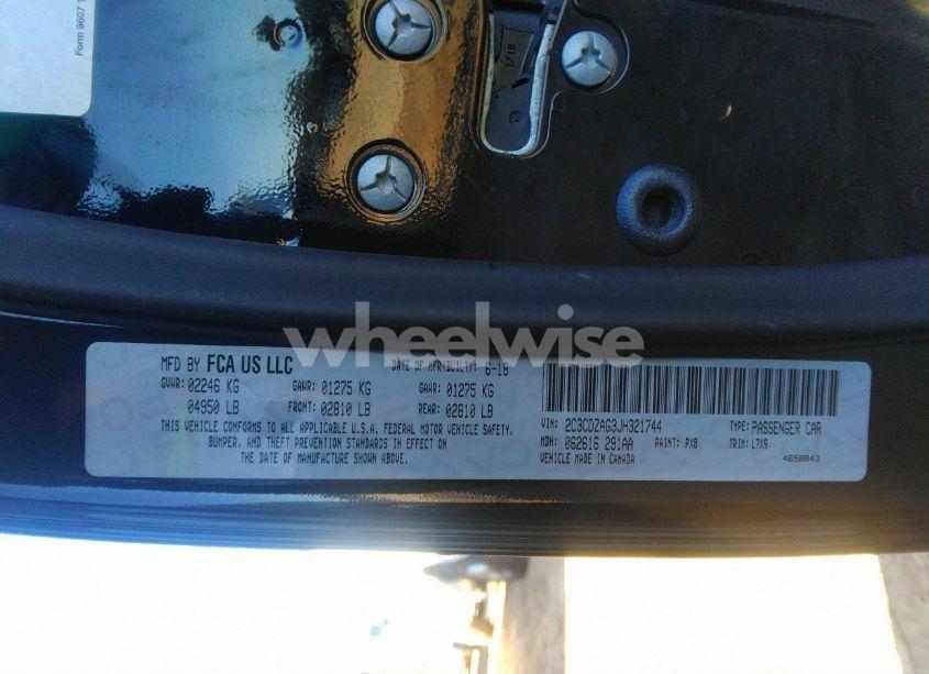 Photo 9 of 2018 Dodge Challenger SXT (VIN 2C3CDZAG3JH321744)