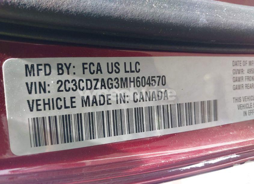 Photo 9 of 2021 Dodge Challenger SXT (VIN 2C3CDZAG3MH604570)