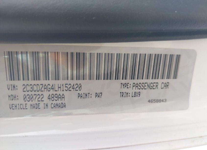 Photo 9 of 2020 Dodge Challenger SXT (VIN 2C3CDZAG4LH152420)