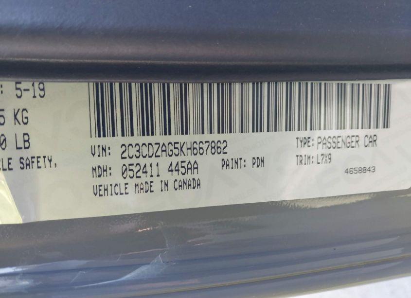 Photo 9 of 2019 Dodge Challenger SXT (VIN 2C3CDZAG5KH667862)