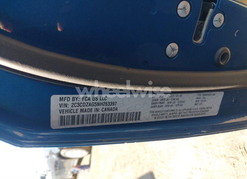 Photo 9 of 2022 Dodge Challenger SXT (VIN 2C3CDZAG5NH263397)