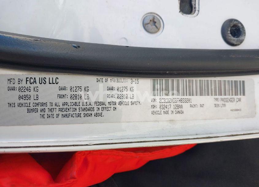 Photo 9 of 2015 Dodge Challenger SXT (VIN 2C3CDZAG6FH833201)