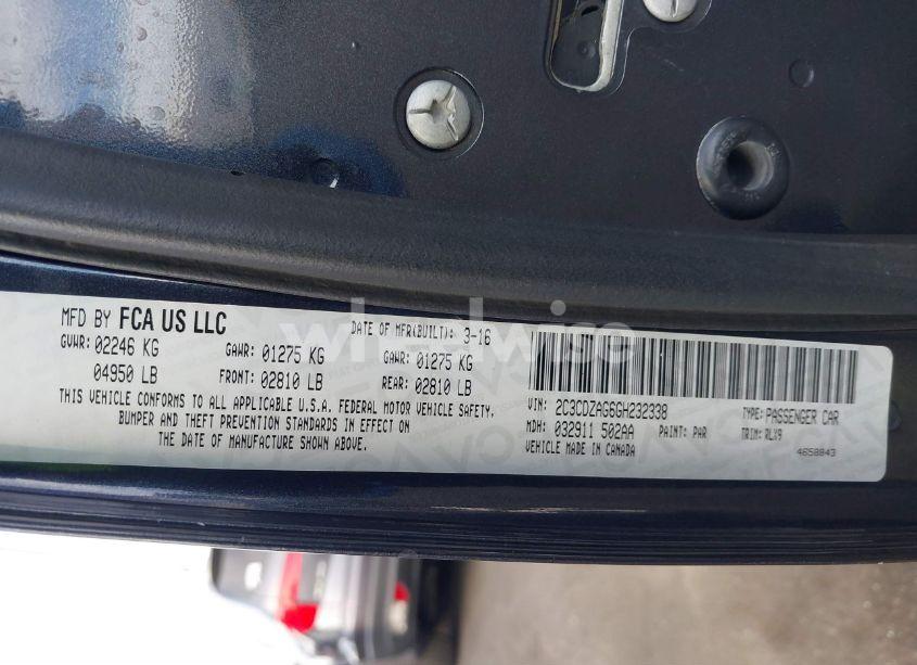 Photo 9 of 2016 Dodge Challenger SXT PLUS (VIN 2C3CDZAG6GH232338)