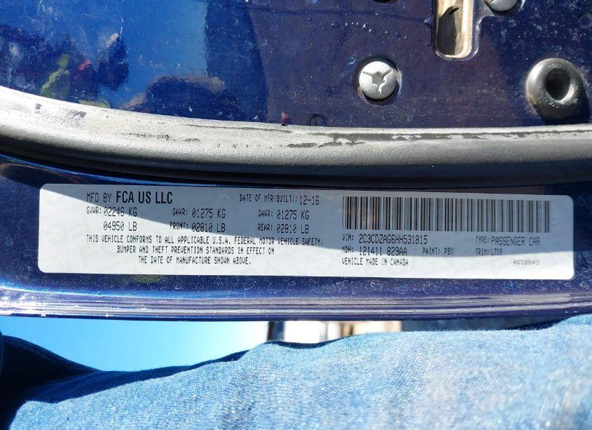 Photo 9 of 2017 Dodge Challenger SXT (VIN 2C3CDZAG6HH531815)