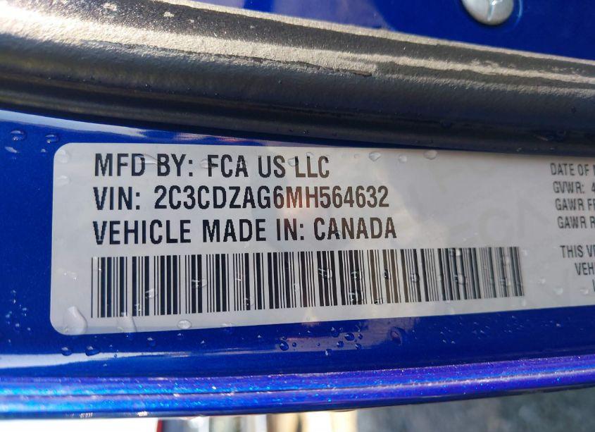 Photo 9 of 2021 Dodge Challenger SXT (VIN 2C3CDZAG6MH564632)