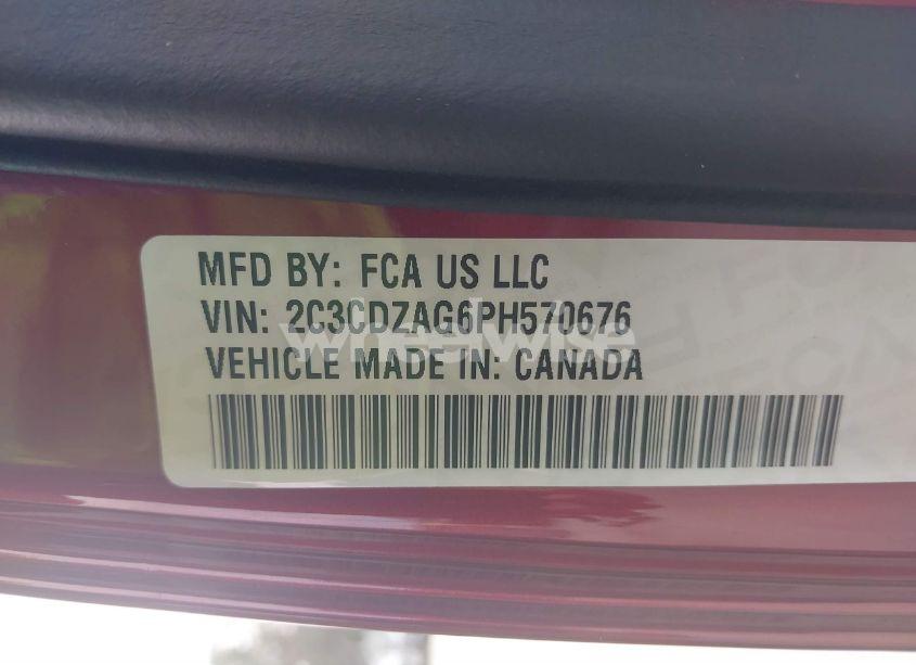 Photo 9 of 2023 Dodge Challenger SXT (VIN 2C3CDZAG6PH570676)