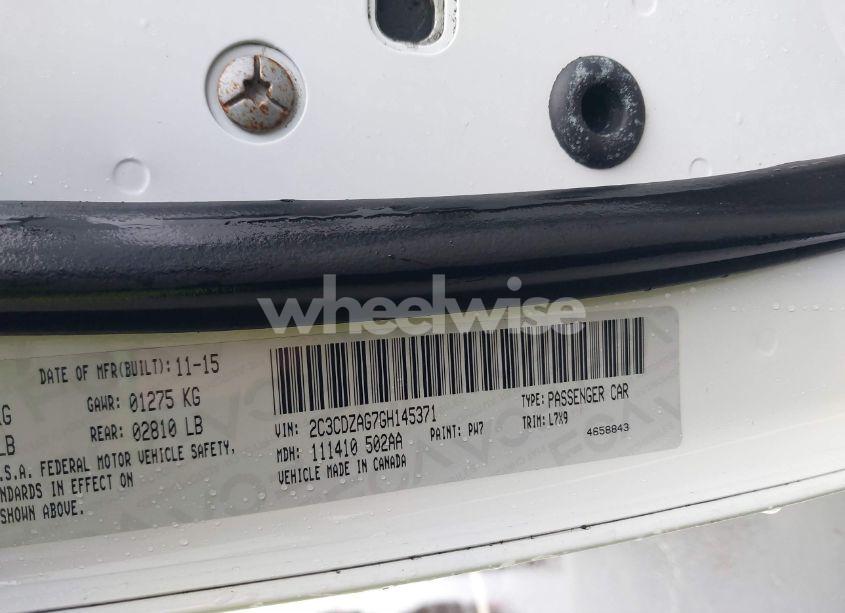 Photo 9 of 2016 Dodge Challenger SXT (VIN 2C3CDZAG7GH145371)