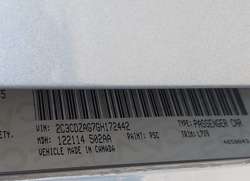 Photo 9 of 2016 Dodge Challenger SXT (VIN 2C3CDZAG7GH172442)