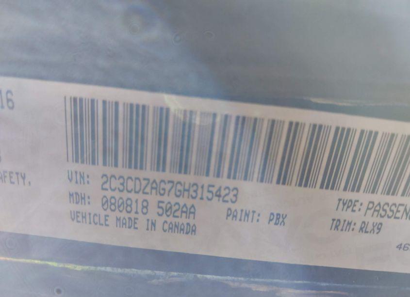 Photo 9 of 2016 Dodge Challenger SXT PLUS (VIN 2C3CDZAG7GH315423)