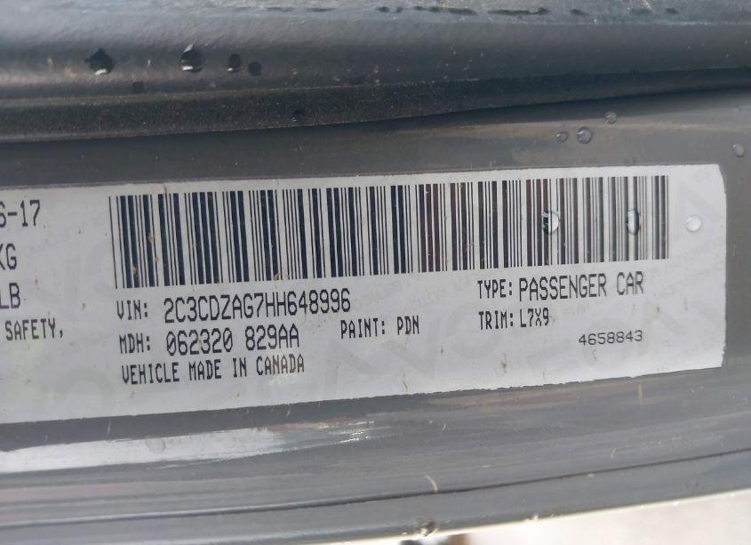 Photo 9 of 2017 Dodge Challenger SXT (VIN 2C3CDZAG7HH648996)