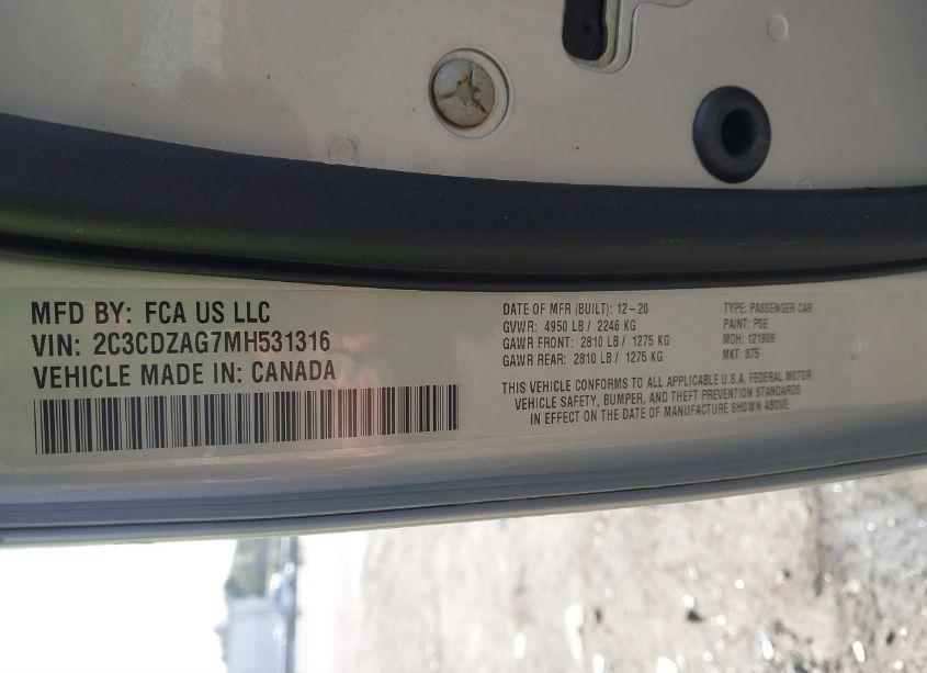 Photo 9 of 2021 Dodge Challenger SXT (VIN 2C3CDZAG7MH531316)