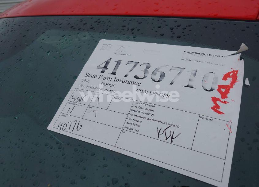 Photo 18 of 2016 Dodge Challenger SXT (VIN 2C3CDZAG8GH158162)