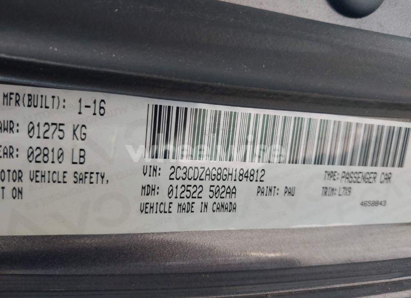 Photo 9 of 2016 Dodge Challenger SXT (VIN 2C3CDZAG8GH184812)