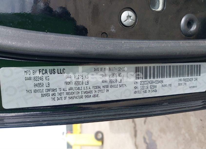 Photo 9 of 2017 Dodge Challenger SXT (VIN 2C3CDZAG8HH550494)