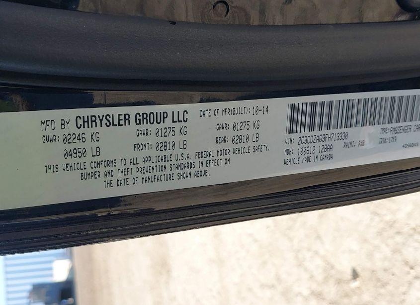 Photo 9 of 2015 Dodge Challenger SXT (VIN 2C3CDZAG9FH713330)