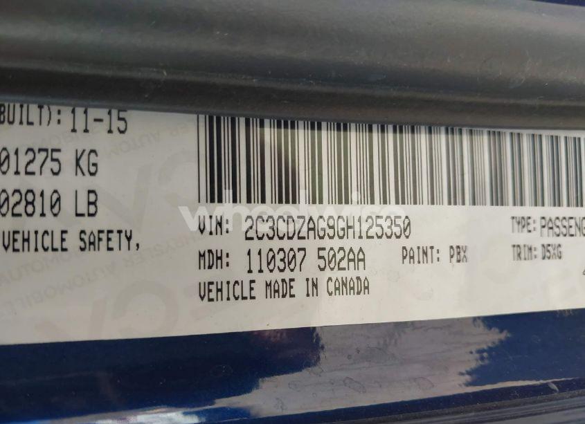 Photo 9 of 2016 Dodge Challenger SXT (VIN 2C3CDZAG9GH125350)