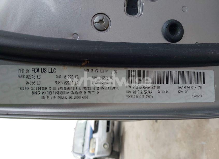 Photo 9 of 2016 Dodge Challenger SXT (VIN 2C3CDZAG9GH184110)