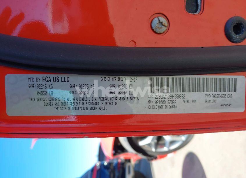 Photo 9 of 2017 Dodge Challenger SXT (VIN 2C3CDZAG9HH558832)