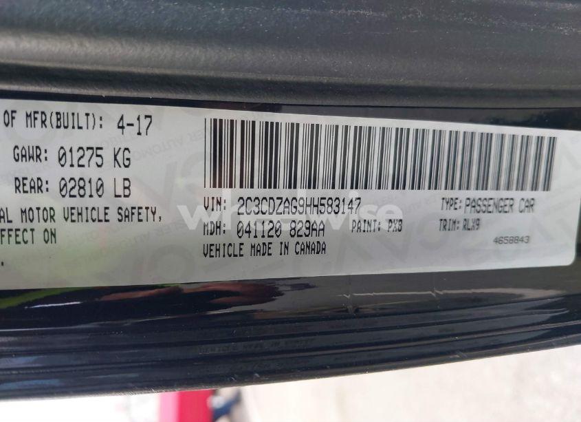 Photo 9 of 2017 Dodge Challenger SXT PLUS (VIN 2C3CDZAG9HH583147)