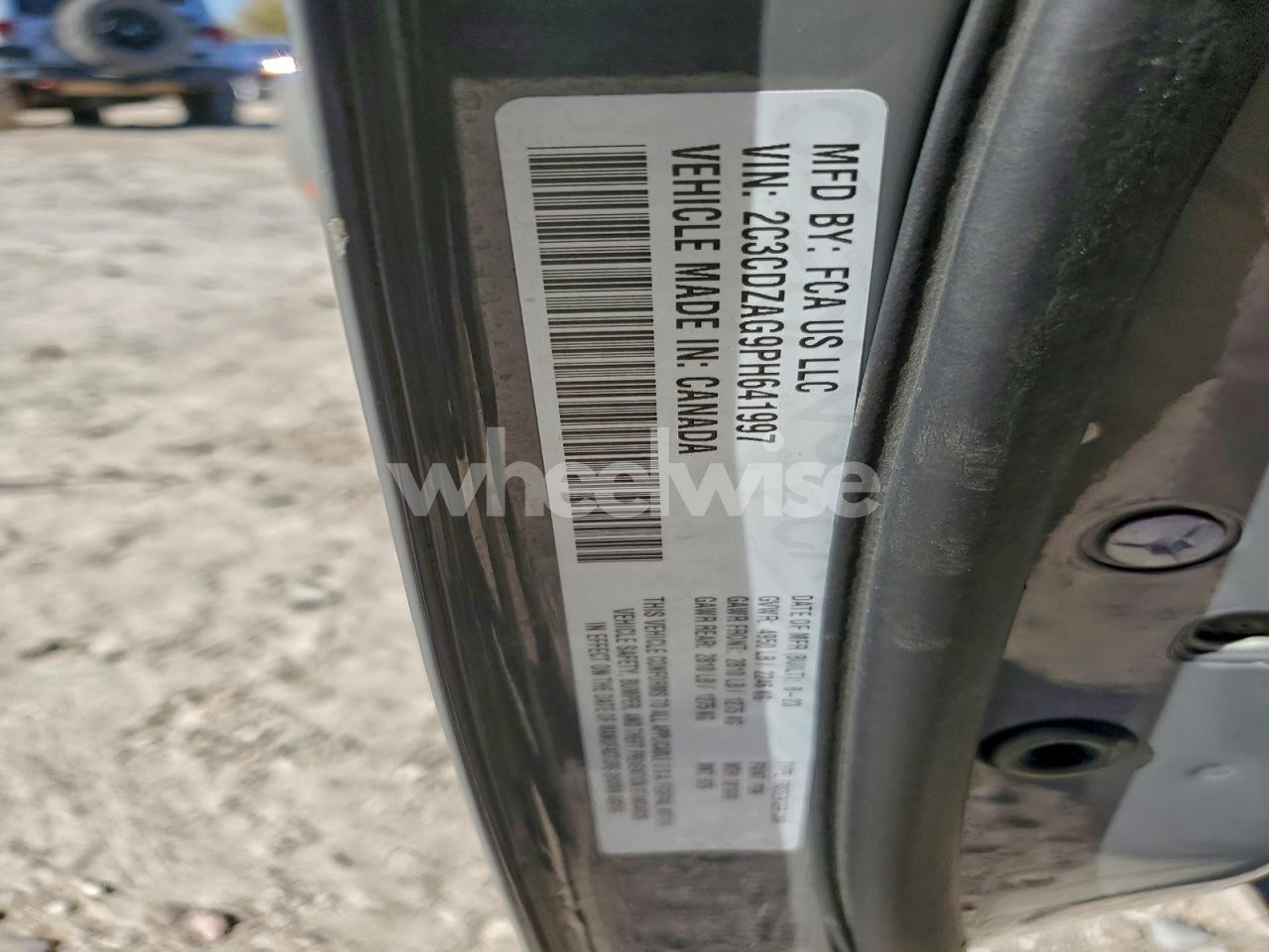 Photo 12 of 2023 DODGE CHALLENGER SXT (VIN 2C3CDZAG9PH641997)