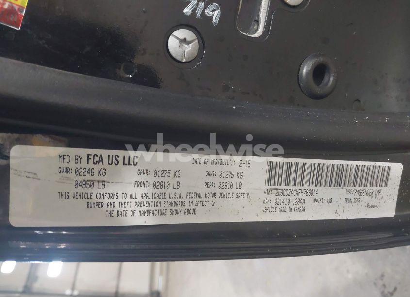 Photo 9 of 2015 Dodge Challenger SXT (VIN 2C3CDZAGXFH788814)