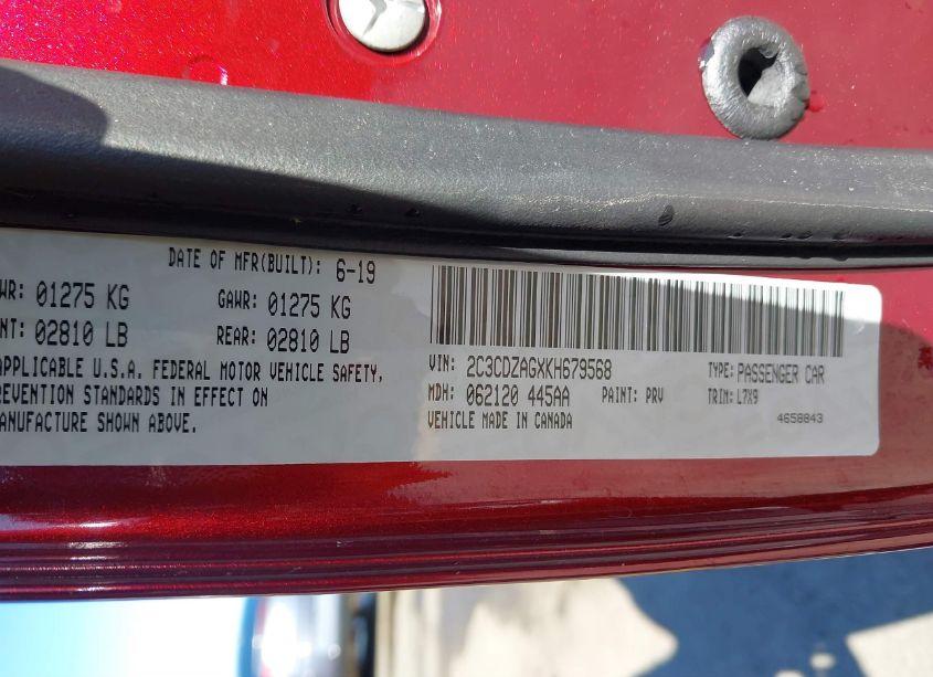 Photo 9 of 2019 Dodge Challenger SXT (VIN 2C3CDZAGXKH679568)