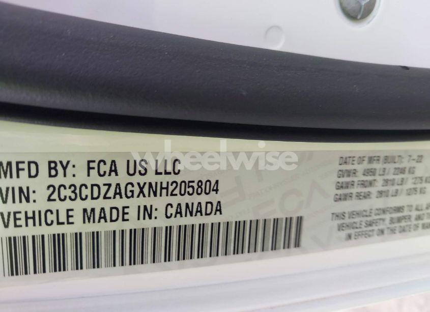 Photo 9 of 2022 Dodge Challenger SXT (VIN 2C3CDZAGXNH205804)