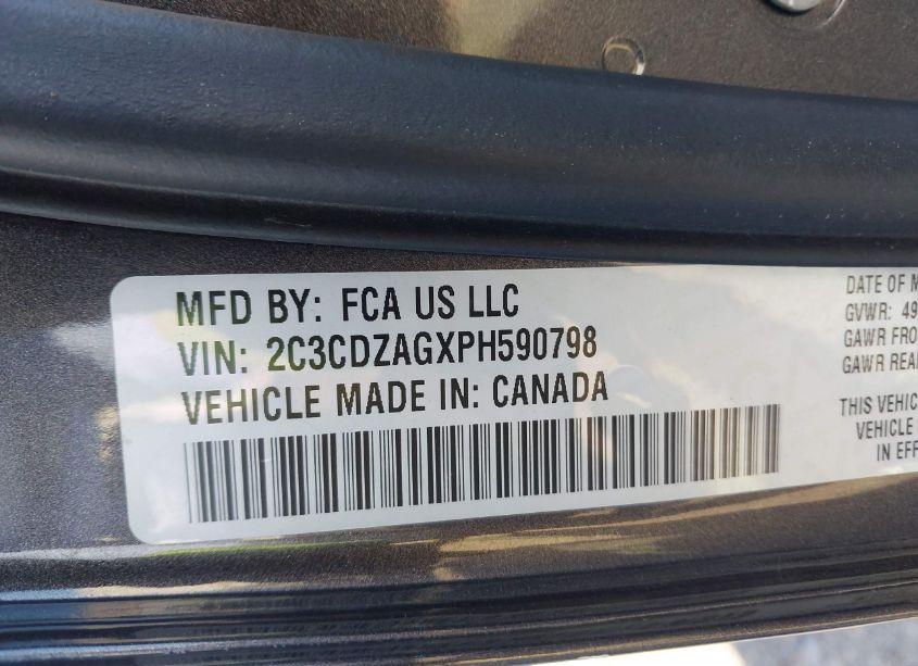 Photo 9 of 2023 Dodge Challenger SXT (VIN 2C3CDZAGXPH590798)