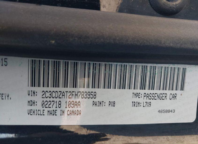 Photo 9 of 2015 Dodge Challenger R/T (VIN 2C3CDZAT2FH783958)