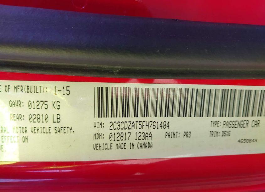 Photo 9 of 2015 Dodge Challenger SXT OR R/T (VIN 2C3CDZAT5FH761484)