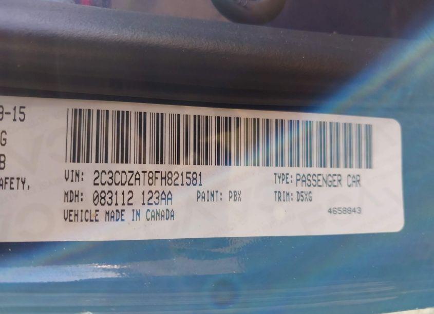 Photo 9 of 2015 Dodge Challenger R/T (VIN 2C3CDZAT8FH821581)