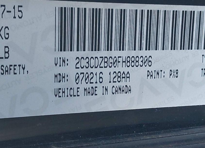 Photo 9 of 2015 Dodge Challenger SXT PLUS (VIN 2C3CDZBG0FH888306)