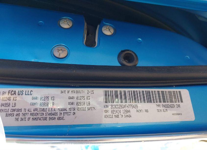 Photo 9 of 2015 Dodge Challenger SXT PLUS (VIN 2C3CDZBGXFH775429)