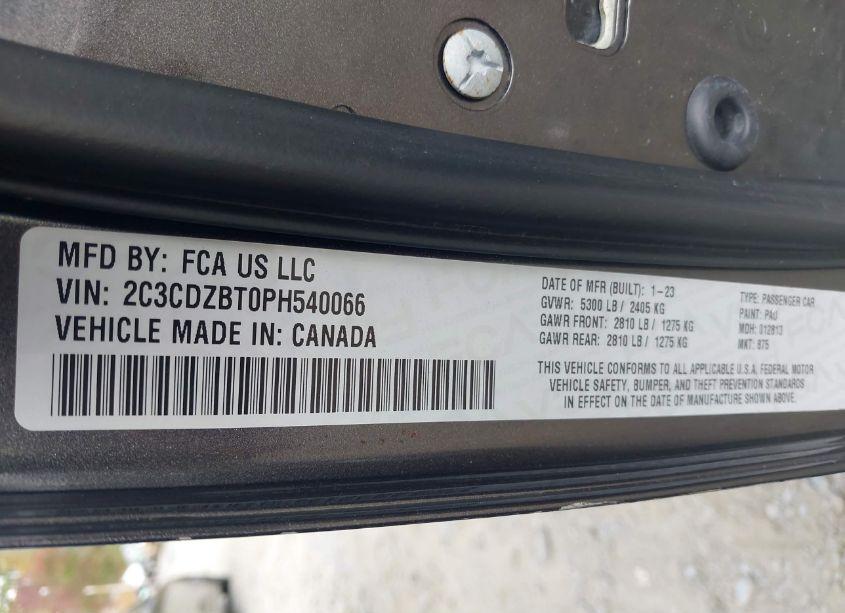 Photo 9 of 2023 Dodge Challenger R/T (VIN 2C3CDZBT0PH540066)