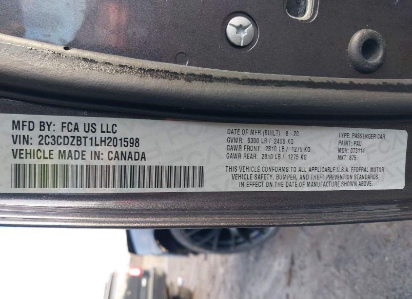 Photo 9 of 2020 Dodge Challenger R/T (VIN 2C3CDZBT1LH201598)