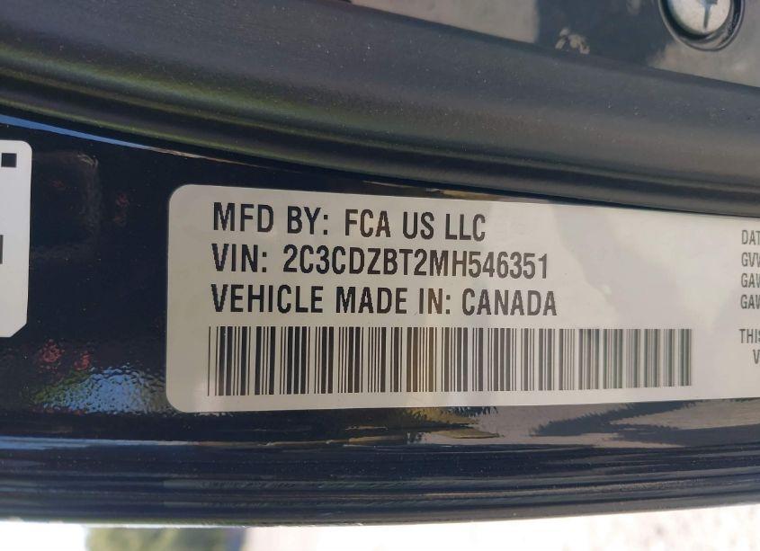 Photo 9 of 2021 Dodge Challenger R/T (VIN 2C3CDZBT2MH546351)